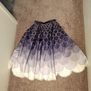 Purple Ombre High-Waisted Skirt